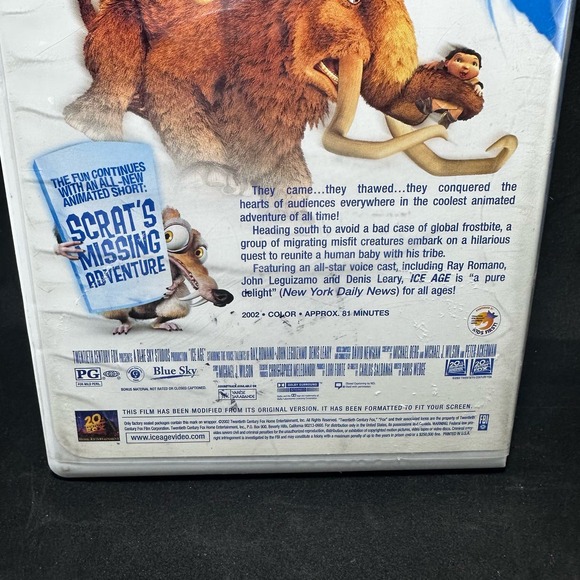 Ice Age VHS 2002 Includes Bonus Scrats Missing Adventure VGC 20 Century Fox - Picture 8 of 11